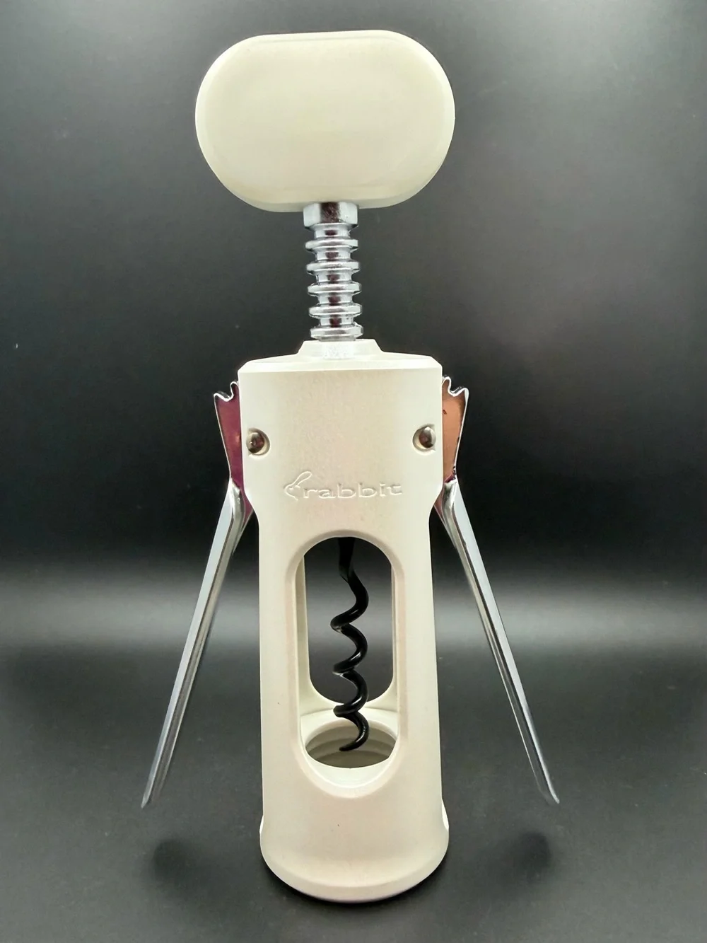 Rabbit White Wing Corkscrew with Built-In Bottle Opener